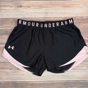 Under Armour Women's Play Up 3.0 Shorts BLACK/Pink Size Medium